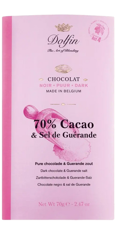 Dolfin - dunkle Schokolade 70% Kakao & Guerande-Salz