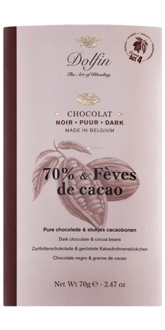 Dolfin - Zartbitterschokolade mit Kakaosplittern