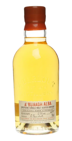 Schottischer Whisky A’Bunadh Alba, Speyside Single Malt mit honig-vanilligem Aroma, 70cl Flasche von Aberlour.