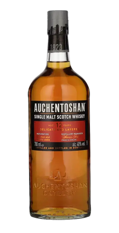 Schottischer Whisky Auchentoshan 12 Jahre Single Malt aus Schottland, 700 ml, delikater Geschmack, Dreifach-Destillation.
