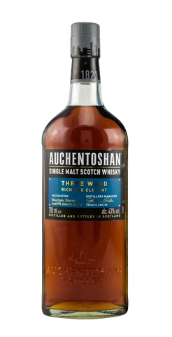 Schottischer Whisky Auchentoshan Three Wood, Single Malt mit Aromen von Johannisbeeren und Zimt, 700ml.
