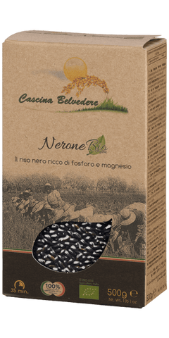 Cascina Belvedere Riso integrale Nerone Bio 500g, Feinkost, schwarzer Reis, nussig, ideal für Risotto-Gerichte.
