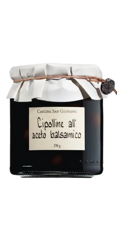 Kleine Zwiebeln in Balsamico 290g von Cascina San Giovanni, exquisite Feinkost aus Modena, Italien.