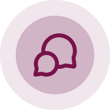 Sprechblasen-Icon zur symbolischen Darstellung von Kommunikation im TIME 2 TASTE Shopify-Shop.