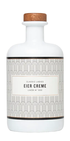 Eierlikör von CLASSIC LADIES, cremig und süß, ideal für Cocktails und Desserts; Likör-N°500 in eleganter Flasche.