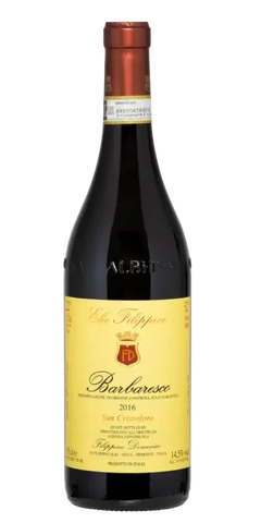Elio Filippino Barbaresco San Cristoforo DOCG, italienischer Rotwein 2016 mit fruchtigen Aromen und 14,5 % Vol.