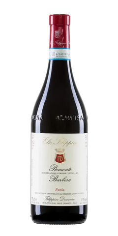 Elio Filippino Barbera Piemonte Nuela, italienischer Rotwein mit Aromen reifer Früchte und 13% Vol. aus dem Piemont.