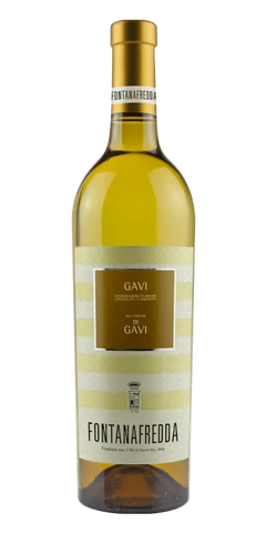Fontanafredda, Weißwein aus Gavi, Rebsorte Cortese, frisch und lebendig.