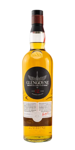 Schottischer Whisky Glengoyne 12 Jahre Single Malt in Flasche, mild mit Aromen von Honig und Zimt.