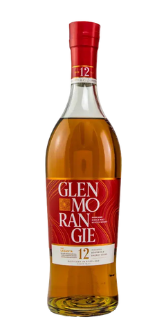 Schottischer Whisky Glenmorangie Lasanta 12 Jahre, intensives Aroma, gereift in Sherryfässern, 700ml Flasche.