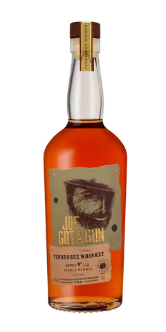 Amerikanischer Whiskey Joe Got A Gun, Tennessee Whiskey, 3 Jahre gereift, hochwertige Aromen von Honig, Karamell und Kräutern.