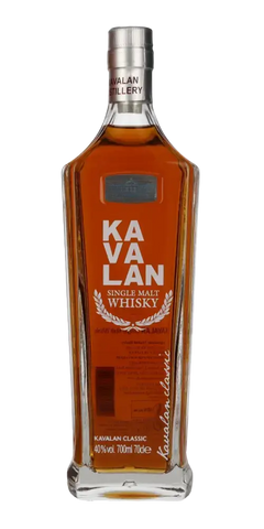 Taiwanesischer Whisky Kavalan Classic Single Malt in einer 700 ml Flasche mit außergewöhnlichen Aromen.