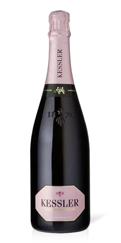 Kessler Hochgewächs Rosé, Schaumwein aus Deutschland, Rebsorten Pinot Noir und Chardonnay.