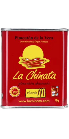 La Chinata Pimentón Ahumado Picante, geräuchertes Paprikapulver aus Extremadura, Feinkost, 70g Dose.
