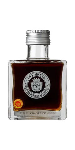 La Chinata Feinkost Vinagre de Jerez D.O. 100ml in eleganter Flasche für feine Salate und Vinaigrettes.
