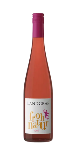 Weingut Landgraf Frohnatur Rosé, fruchtiger Roséwein aus Spätburgunder und Merlot mit feinen kupferfarbenen Reflexen.