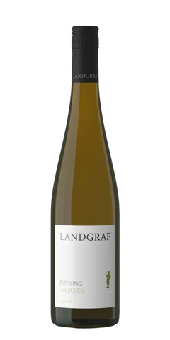 Weingut Landgraf Riesling trocken, trockener Weißwein aus Rheinhessen mit fruchtigen Birnen- und Apfelaromen.
