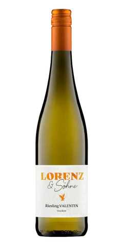 Lorenz & Söhne Riesling Valentin, trockener Weißwein aus Nahe mit frischem Steinobst und 12,5 % Vol.