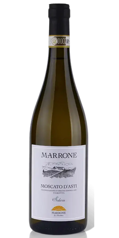 Marrone - Solaris Moscato d'Asti DOCG, fruchtiger Weißwein aus Italien mit blumigen Noten und 5 % Vol.