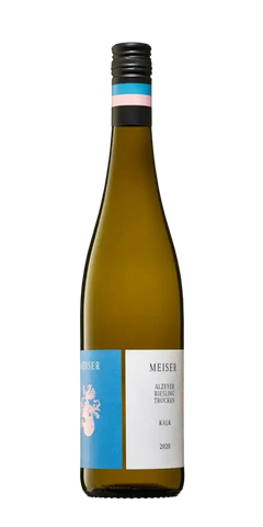 Meiser Alzeyer Riesling 2020, trockener Weißwein aus Rheinhessen mit tropischen Aromen und hoher Traubenqualität.
