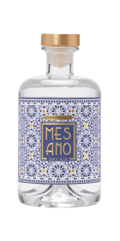 Mesano Gin 500ml, herber Herkunft aus Stuttgart, einzigartiger Stil mit intensivem Aromenprofil, elegant verpackt.