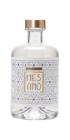 Gin Mesano Dry Sin 500ml alkoholfrei aus Stuttgart, mit Wacholder und Blutorangen, in einzigartiger Flasche.