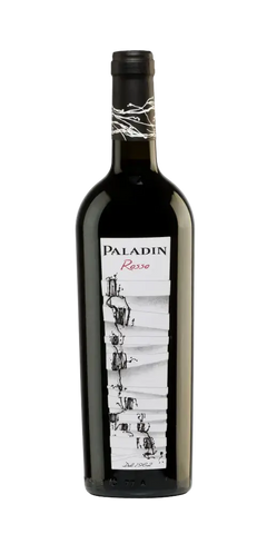 Paladin Rosso, italienischer Rotwein mit dichten Rubinrot und Noten von Waldbeeren und Gewürzen.