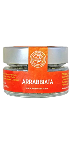 Patrizia Feinkost Gewürz Arrabbiata, italienisches Feinkostprodukt für scharfe Pasta-Gerichte.
