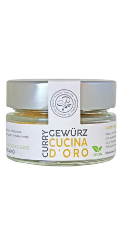 Patrizia Feinkost Gewürz Cucina d´Oro, veganes Curry für orientalische Reisgerichte, hochwertiges Gewürz