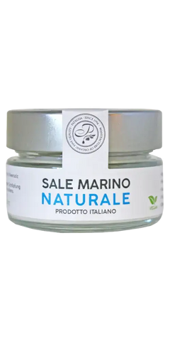 Patrizia Feinkost Meersalz SALE MARINO NATURALE aus Sizilien, unbehandelt, geschmacksintensiv, 100g