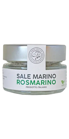 Patrizia Feinkost Sale Marino Rosmarino - Meersalz mit Rosmarin für mediterrane Gerichte und Grillfleisch - italienische Feinkost