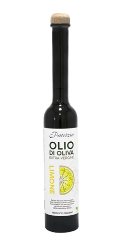Olivenöl extra vergine Olio di Oliva Limone 100ml aus Italien, kaltgepresst von Patrizia Feinkost für Salate und Saucen.