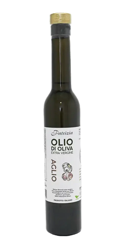 Olivenöl Aglio nativ extra, kaltgepresst, 250ml von Patrizia Feinkost, italienisches Gourmet-Öl mit Knoblauch.