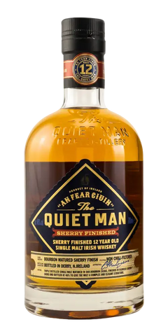 Schottischer Whisky Quiet Man, Oloroso-Finish, 12 Jahre alt, irischer Single Malt, Bourbon-Aromen von Vanille und Karamell.