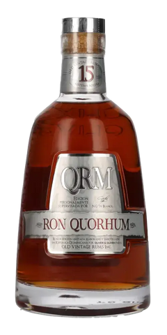 Quorhum 15 Jahre Solera Rum in edler Flasche von Oliver & Oliver, mild und würzig, aromatisch mit Holz und Tabak.