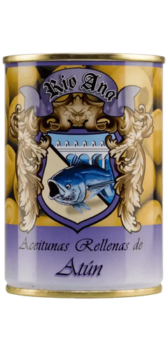 Rio Ana Aceitunas Rellenas de Atún in Dose, mediterrane Feinkost aus Spanien, geeignet für Aperitif und Salate.
