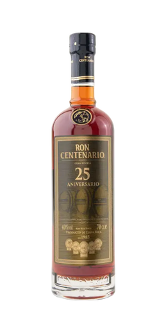 Ron Centenario 25 Aniversario, Costa Rica, Gran Reserva, 25 Jahre, edler Rum, 700ml, besondere Aromen.