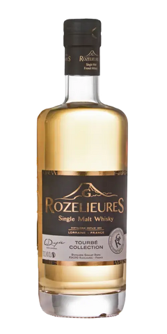 Französischer Whisky Rozelieures Tourbé Collection, torfrauchig, 8 Jahre alt, 46% Alkohol, aus Lothringen.