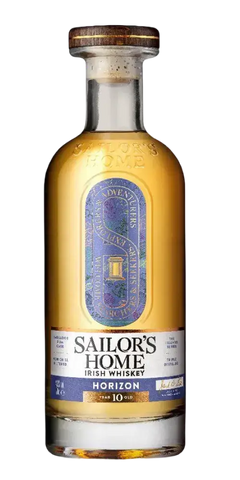 Irischer Whiskey Sailor's Home Horizon 10 Jahre in der Flasche, gereift in Bourbon und Rum Fässern.