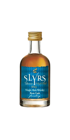 Deutscher Whisky Slyrs Rum Cask Finish 50ml, Aromen von Karamell, Vanille und Honig, hohe Qualität aus Deutschland.