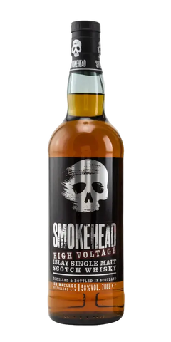 Schottischer Whisky Smokehead High Voltage Islay Single Malt, 58% Vol, 700ml, intensiv rauchig und torfig.