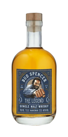 Deutscher Whisky Bud Spencer The Legend rauchig, 700ml, Single Malt Whisky, intensiv rauchiger Geschmack.