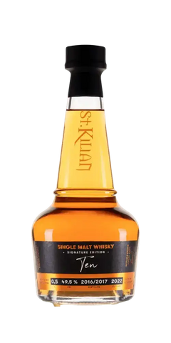 Deutscher Whisky St. Kilian Signature Edition Ten Single Malt, 0,5l, fruchtige Aromen, gereift in Ex-Rum und Ex-Bourbon Fässern.