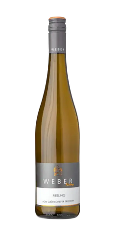 Riesling vom Grünschiefer, deutscher Weißwein mit Mineralität und Aromen von Mirabelle und Pfirsich.