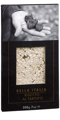 Bella Italia Riso Arborio al tartufo 200g - Feinkost mit exklusivem Trüffelaroma, ideal für feine Risottos.