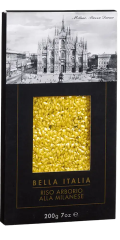 Bella Italia Riso Arborio alla milanese 200g - Feinkost, italienischer Risotto Reis mit Safran.