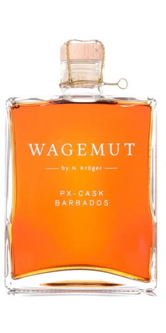 Wagemut PX-Cask Rum aus Barbados, fruchtig mit Sherry-Finish, 40,3% Vol., ohne Zuckerzusatz, elegante Flasche