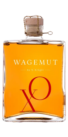 Wagemut XO Rum 18 Jahre in eleganter Flasche, Barbados Rum mit PX Sherry Finish, handabgefüllt von Wagemut.
