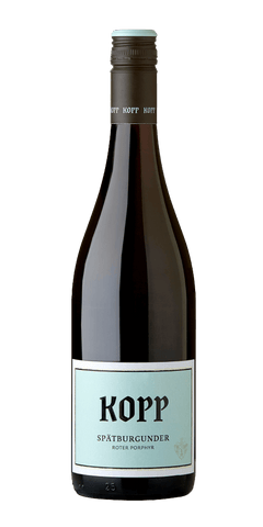 Weingut Kopp, Spätburgunder, Badischer Rotwein mit Kirschnoten und feiner Kräuternote.
