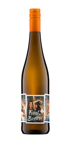 Weingut Lorenz & Söhne, spritziger Weißwein mit fruchtigen Aromen und 12 % Vol. Alkohol, ideal für Partys.